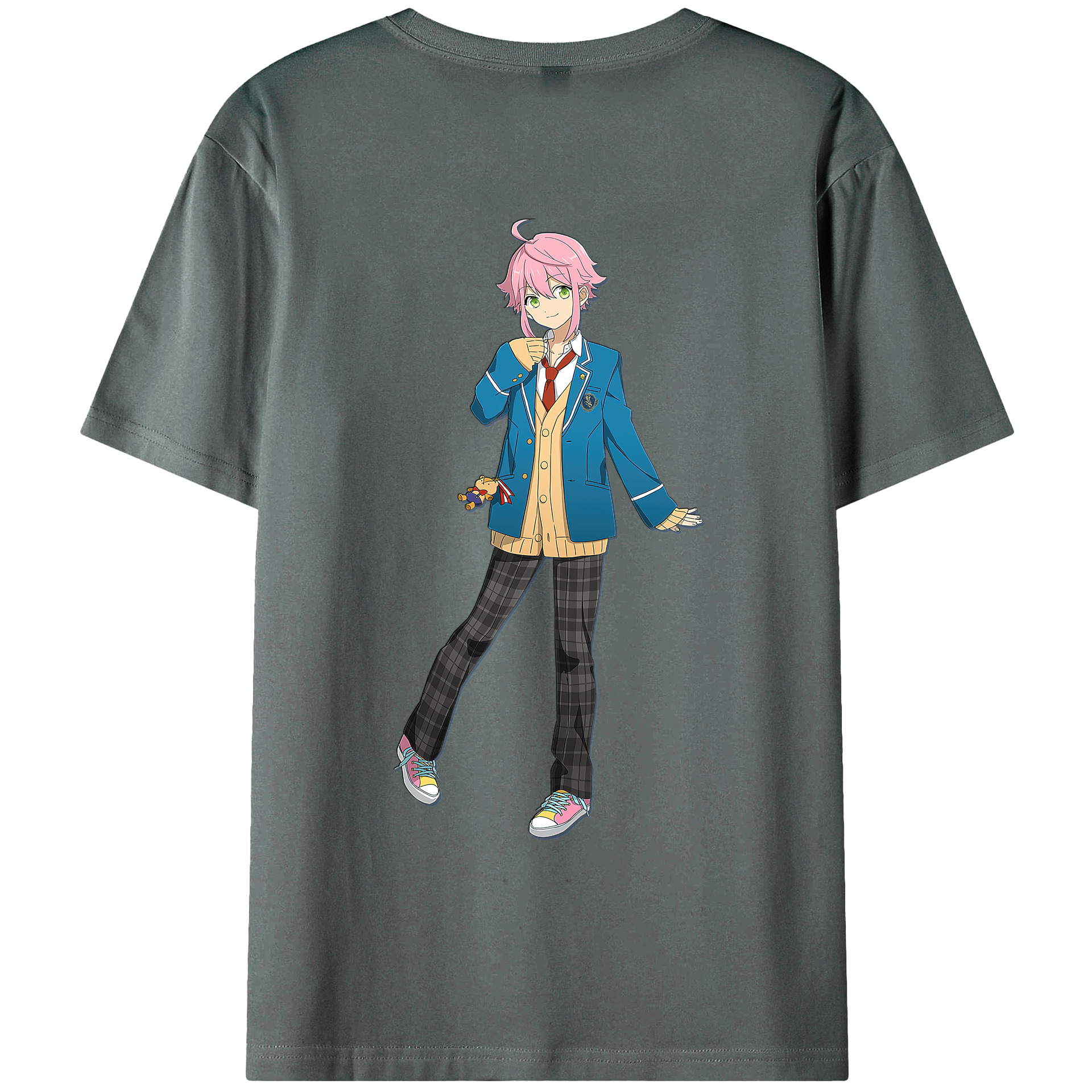 （画像用） あんさんぶるスターズ! Ensemble Stars 綿100％ メンズ半袖Tシャツ（バックプリント） 通気性